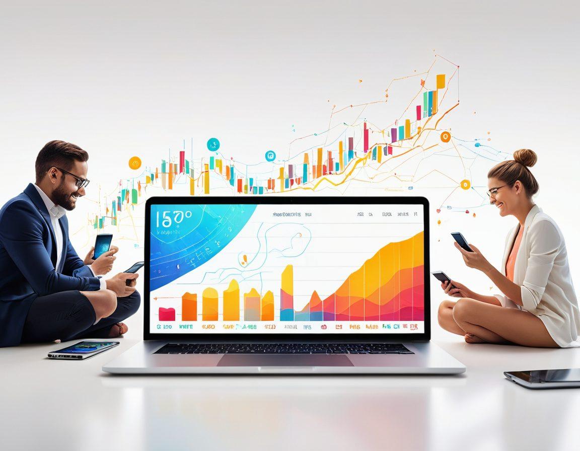 A bright and cheerful digital landscape showcasing a futuristic e-banking interface, featuring a diverse group of people joyfully engaging with innovative financial tools on sleek devices. The backdrop includes abstract representations of digital currency and vibrant graphs symbolizing growth and prosperity. Warm, uplifting colors create a sense of optimism and transformation. super-realistic. vibrant colors. white background.
